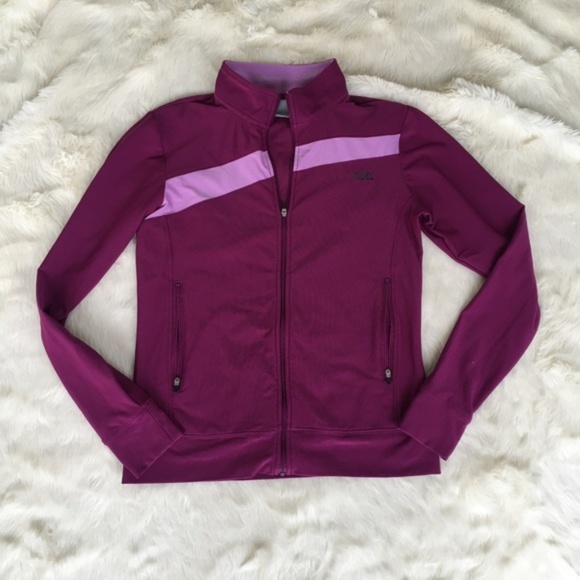 Nike Tops - Nike Womens Purple Zip Up Workout Jacket Athletic